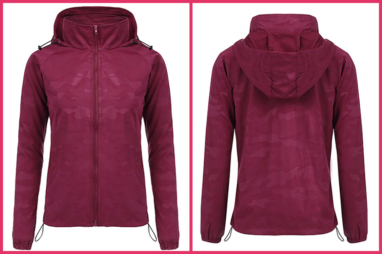 lightweight water resistant jacket womens