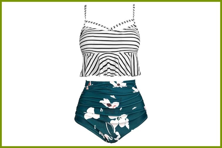 boy short two piece bathing suits