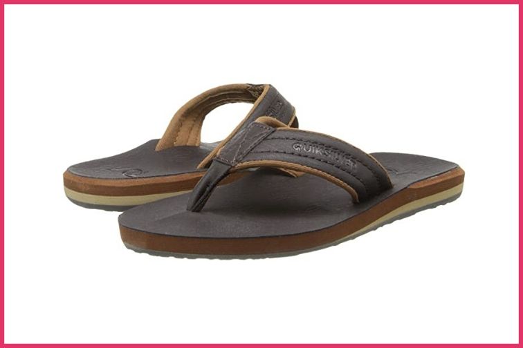 kids leather flip flops