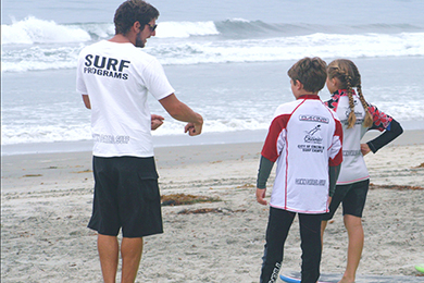 family surf lessons california