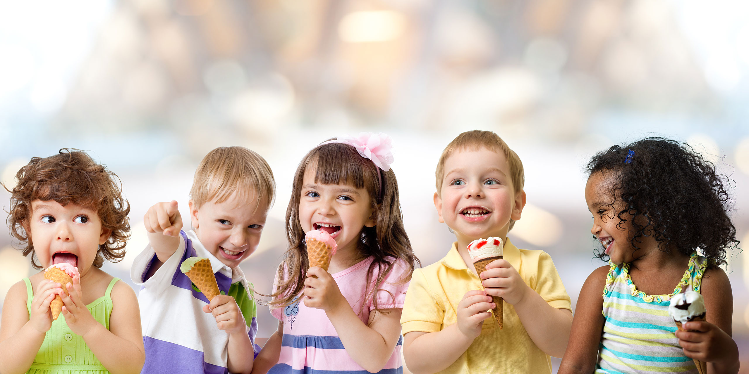 Дети Едят Мороженое