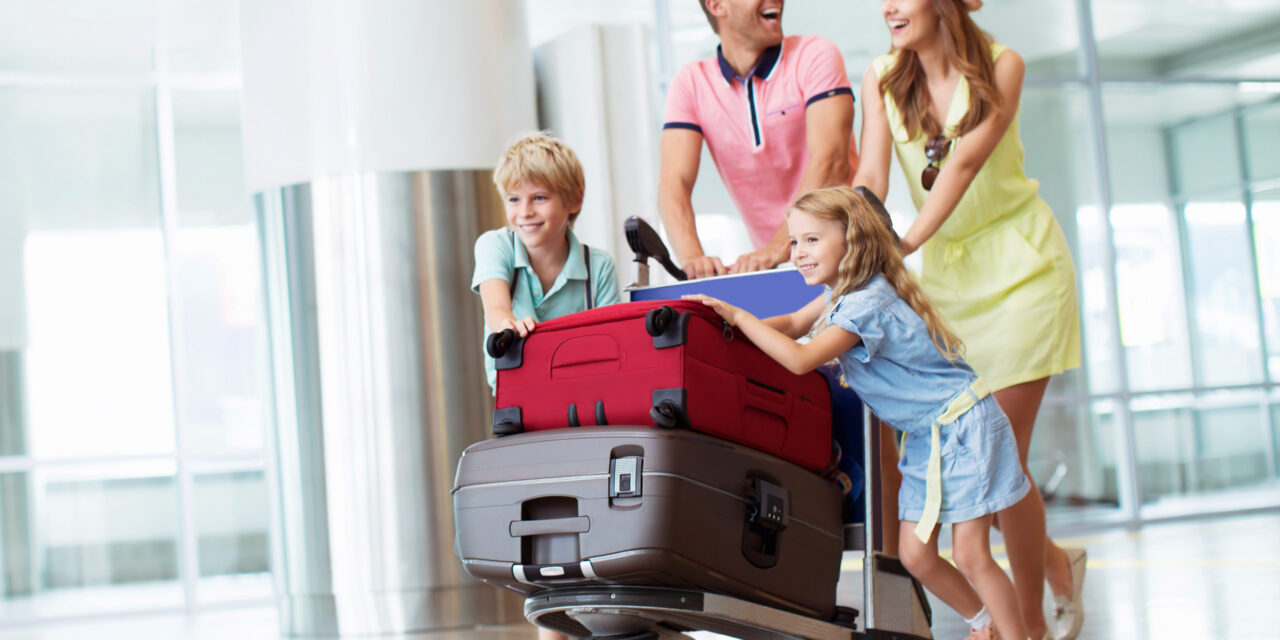 family travel luggage