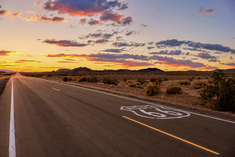 Drive Route 66; Courtesy of Benjamin North/Shutterstock