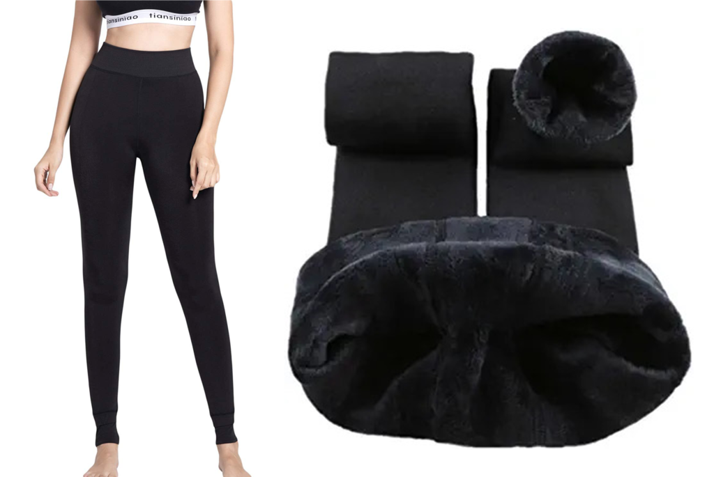 Romastory Velvet Elastic Fleece Lined Leggings